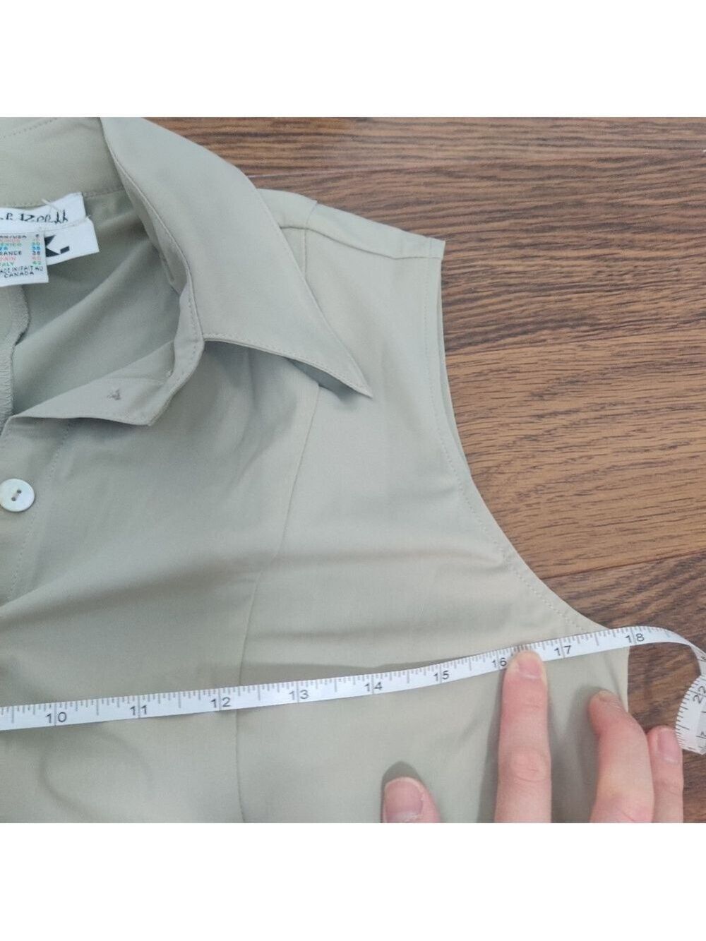 Joseph Ribkoff Grey Pearl Button Dress Size 8 | Quiet Luxury Wedding Guest Cruis - Picture 7 of 8